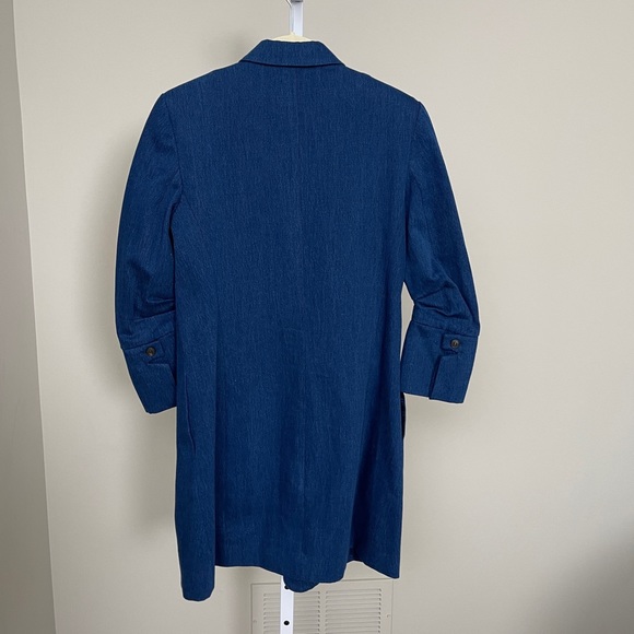 Halston Double-Breasted Denim Shirtdress - Picture 3 of 5